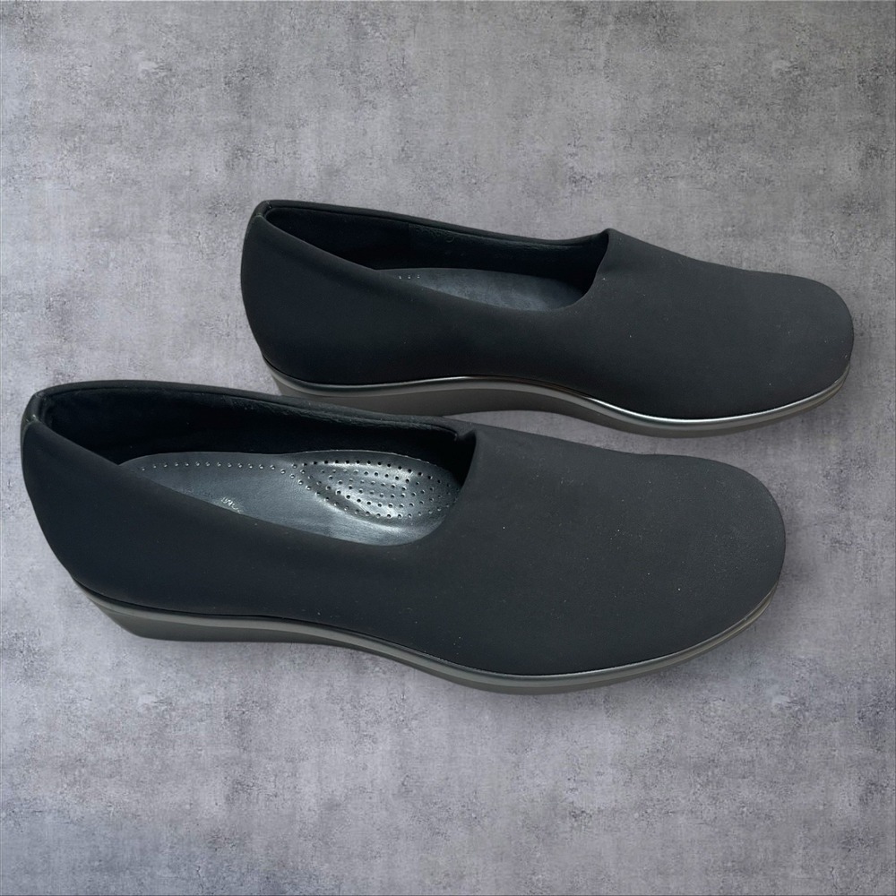 SAS Black Bliss Slip On Loafer Shoes Womens 8‎ Black Stretch  Tripad Comfort